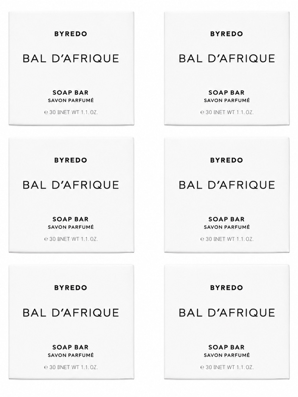 X6 BYREDO BAL D’AFRIQUE SOAP BAR LOT 1OZ / 30G TRAVEL SIZE - BRAND NEW